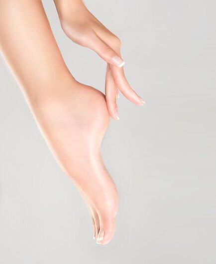 Foot skin without fungus